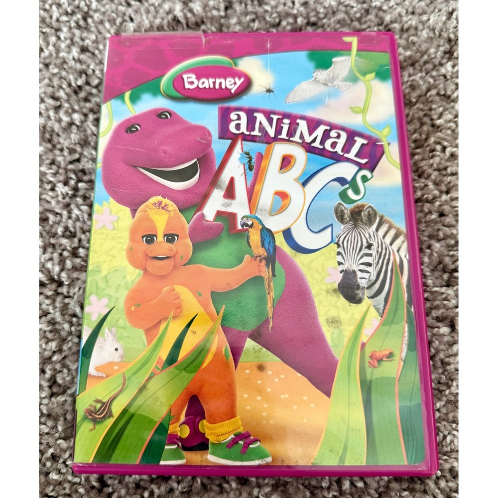 Barney Animal ABCs DVD Kids Educational Pink Case 2008